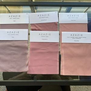 Azazie, Birdy Grey, and Kennedy Blue Swatches